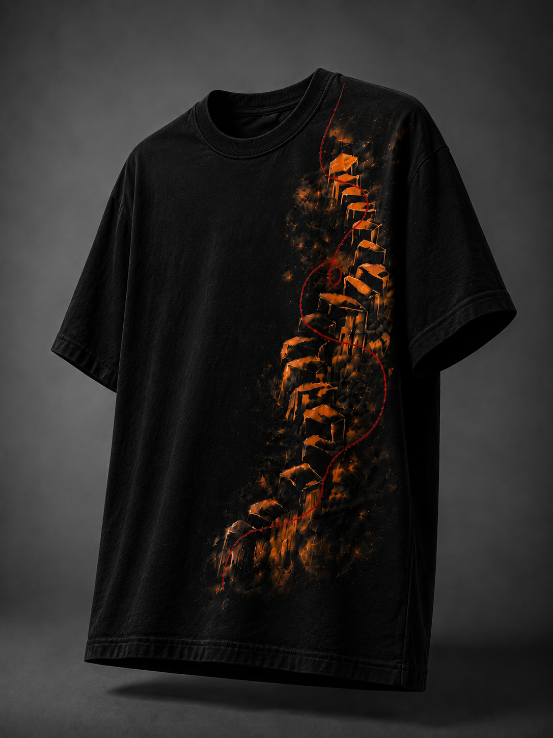 Saap Seedhi Oversized Tee - Black Men