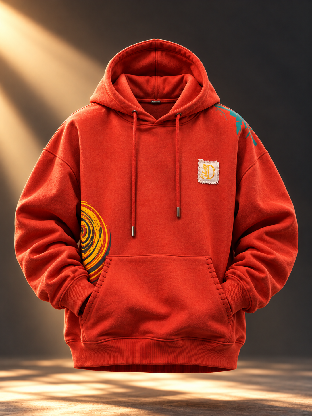 Shaurya Handcrafted Hoodie Rusty Red - Men