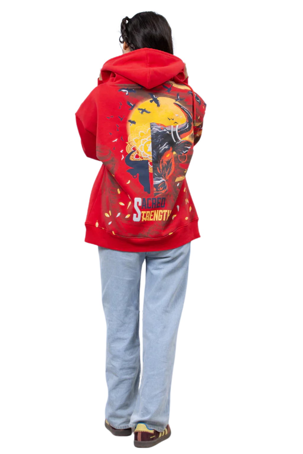 Saahas Handcrafted Hoodie Red - Women
