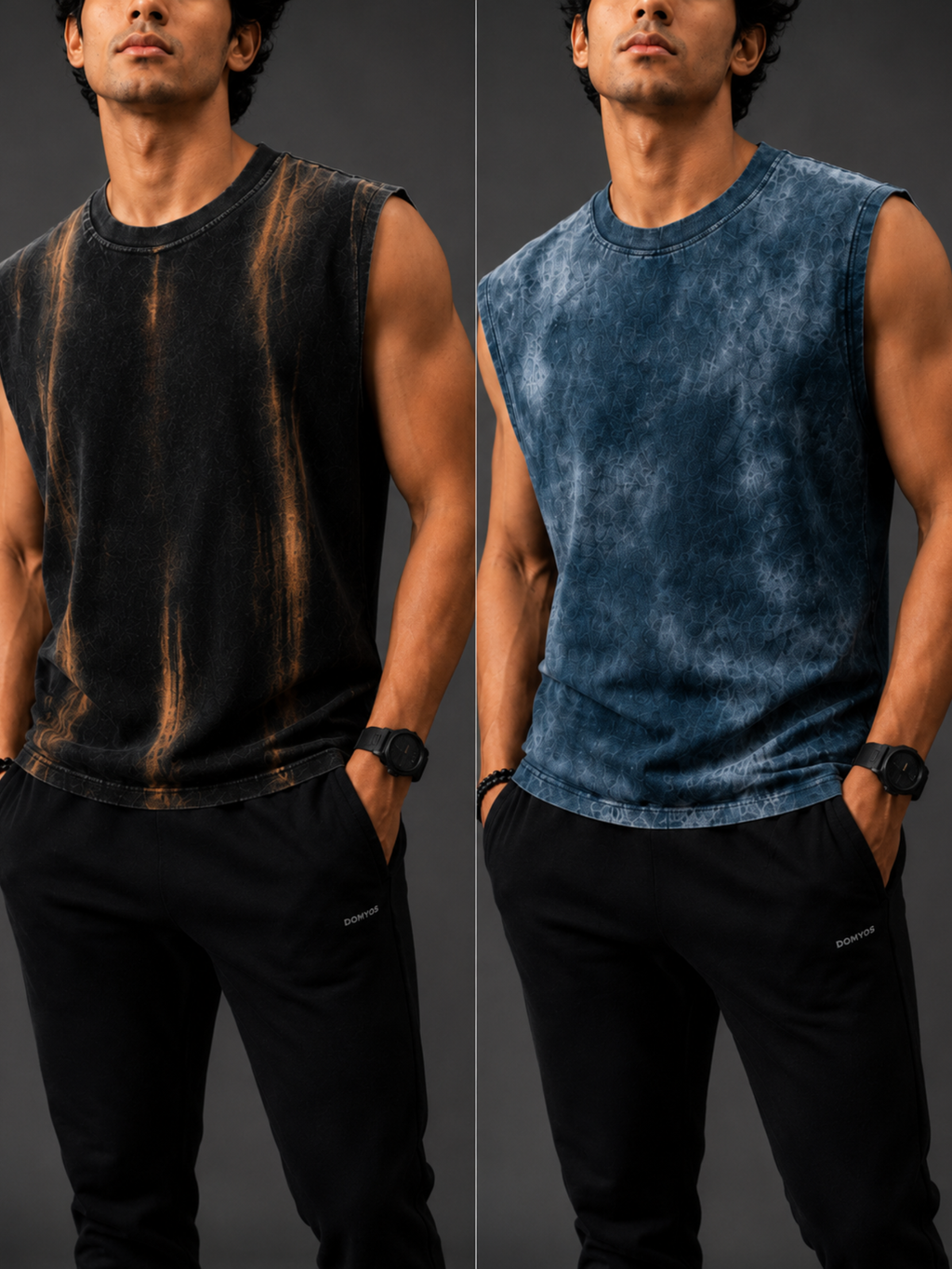 Pack Of 2 Vest OBlue + VDBlack - Men's Combo