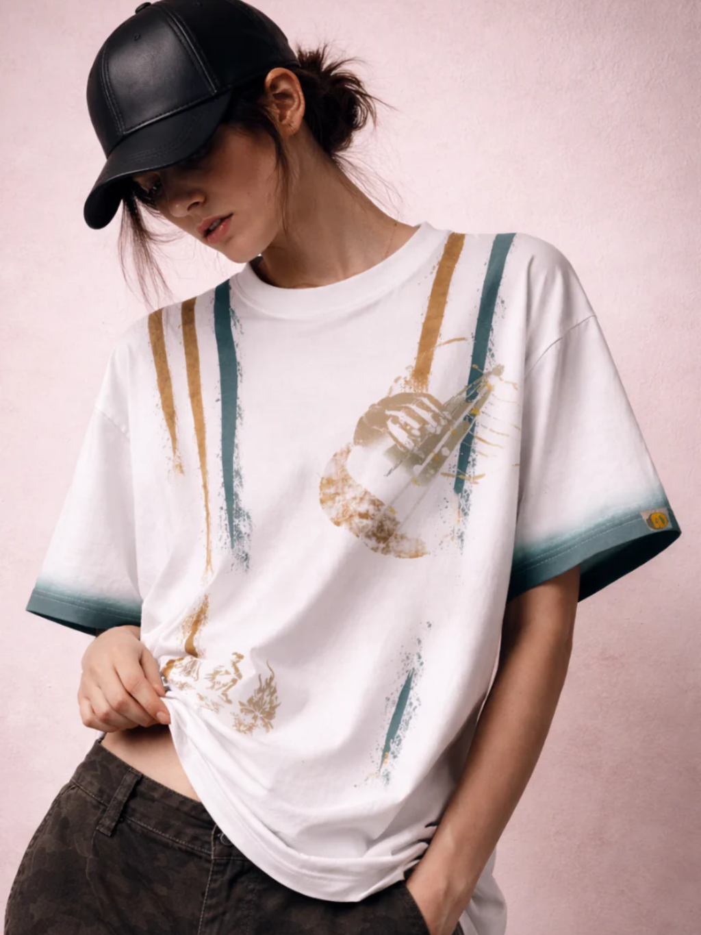 Strings Oversized White Tee - Women