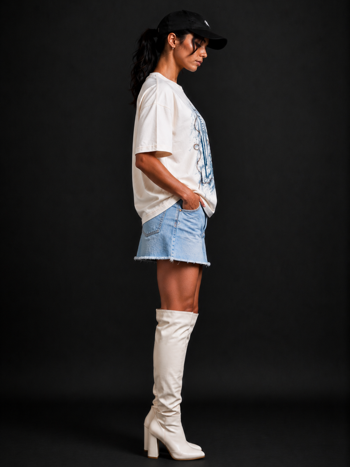 Reverie Oversized Tee White - Women