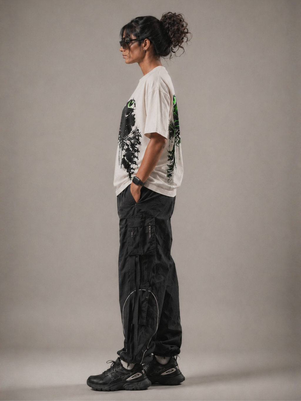 VIGIL Oversized Tee White- Women