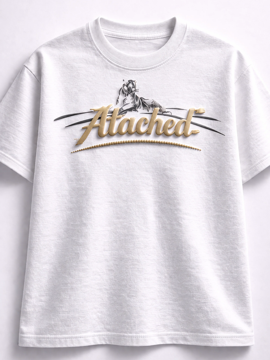 Midnight Panther White Oversized Tee - Men