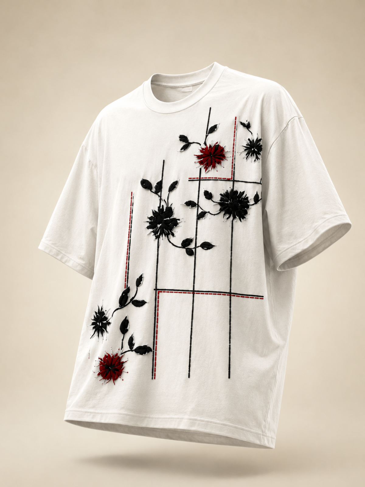 Rosecage Oversized Tee — White Men