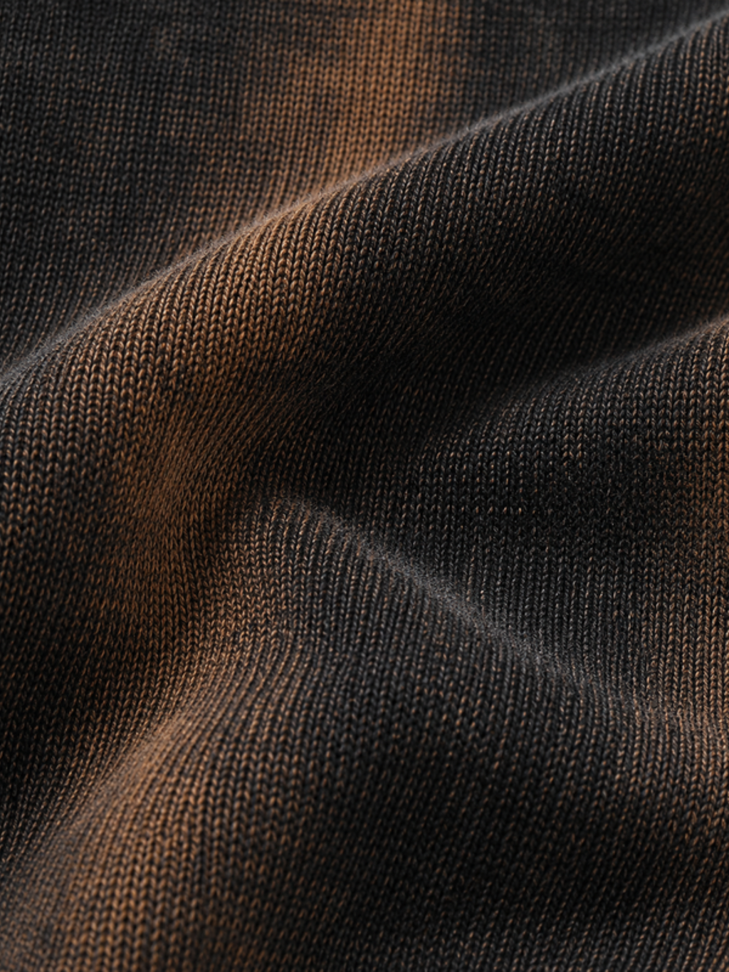 Rust Streaked Oversized Crop Top - Women black