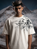 Mount Everest Oversized White Tee - Men