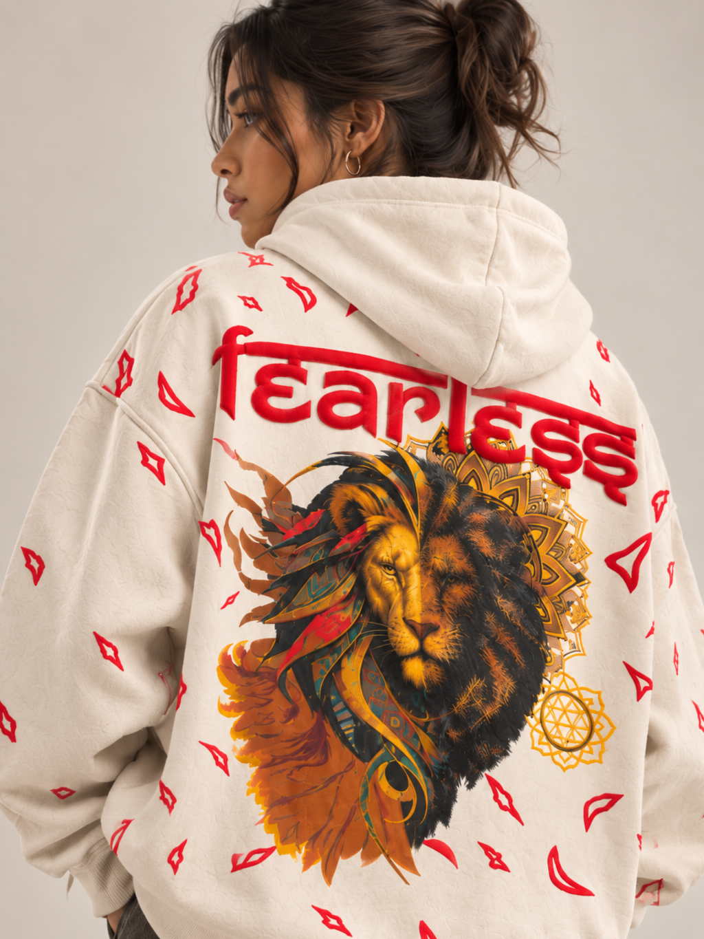 Tejas Handcrafted Hoodie White-Women