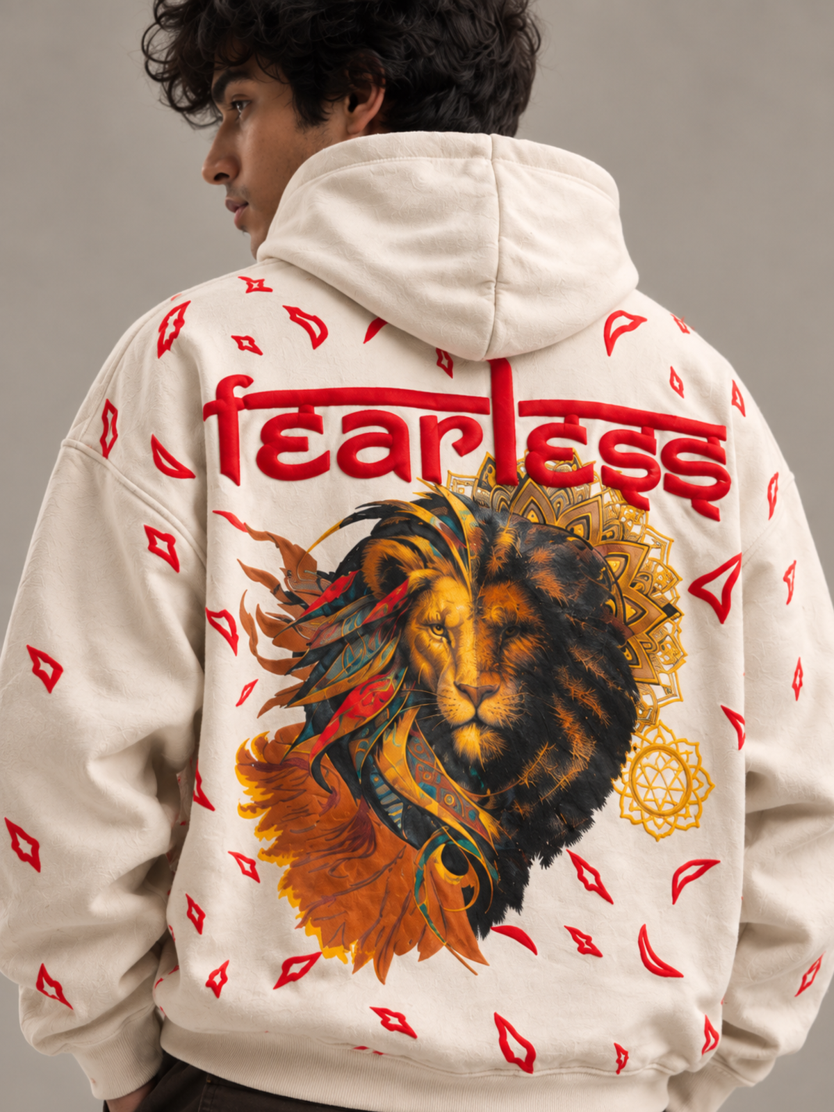 Tejas Handcrafted Hoodie White-Men