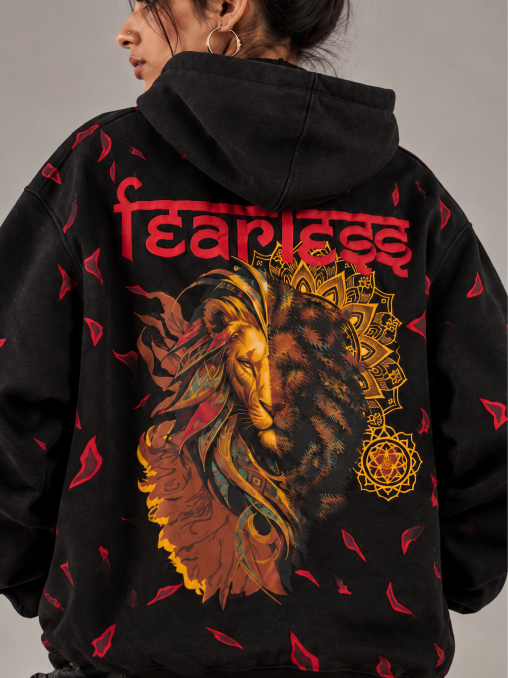 Tejas Handcrafted Hoodie Black-Women