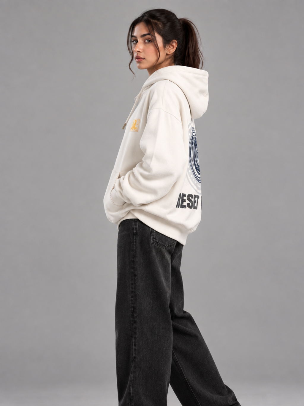 Reset 2027 Handcrafted Hoodie White - Women