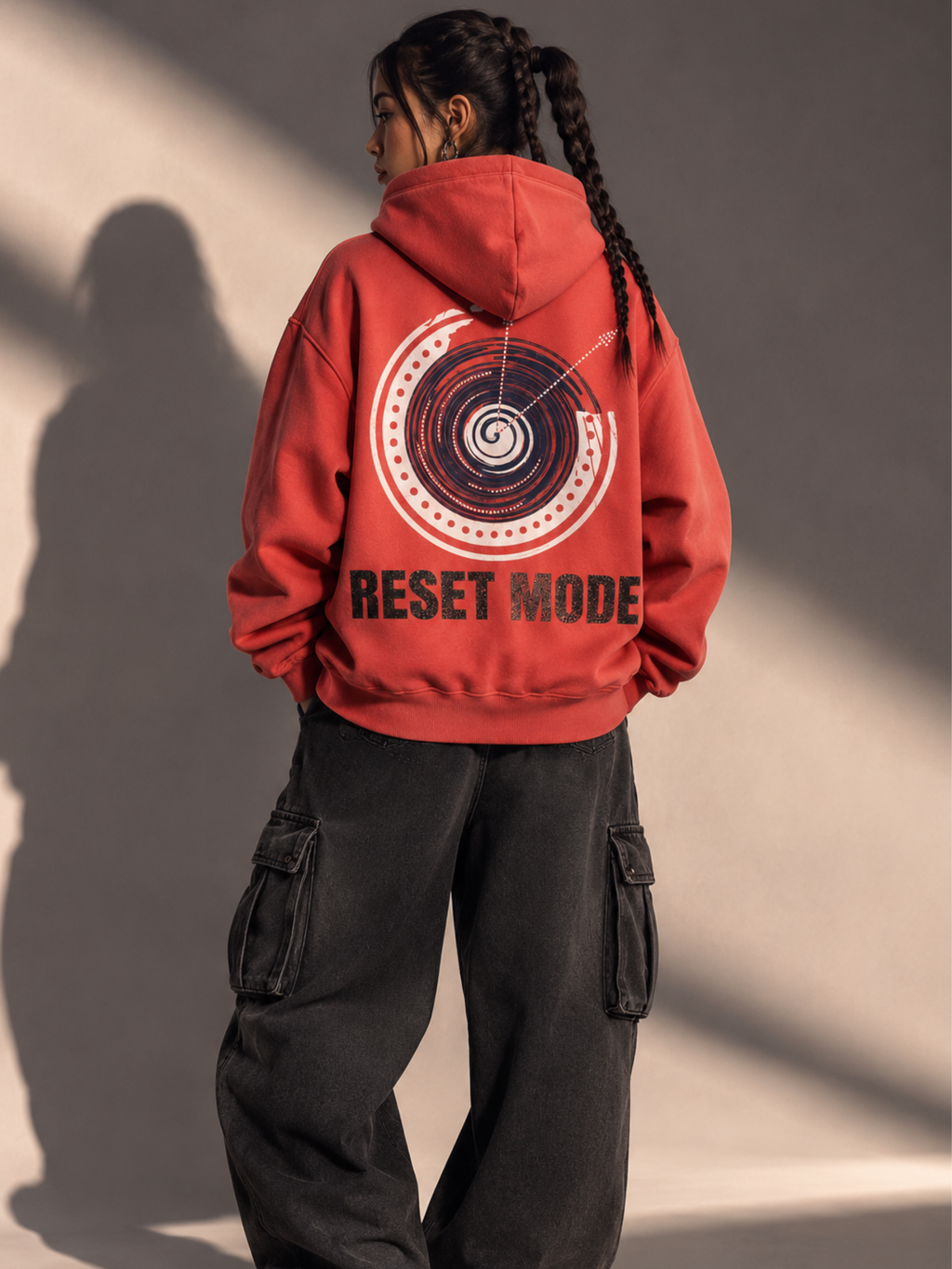 Reset 2027 Handcrafted Hoodie Rusty Red - Women