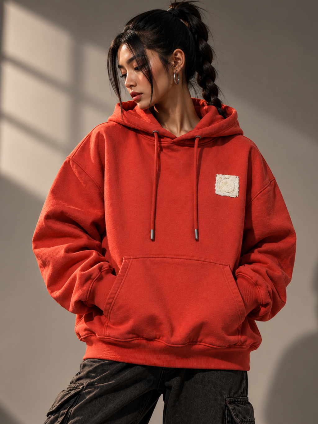 Reset 2027 Handcrafted Hoodie Rusty Red - Women