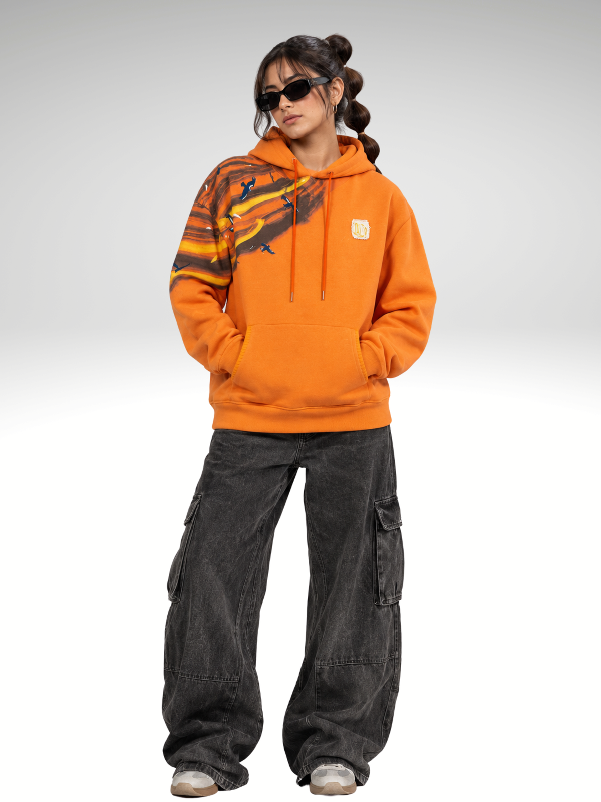 Saahas Handcrafted Hoodie Orange Melon - Women