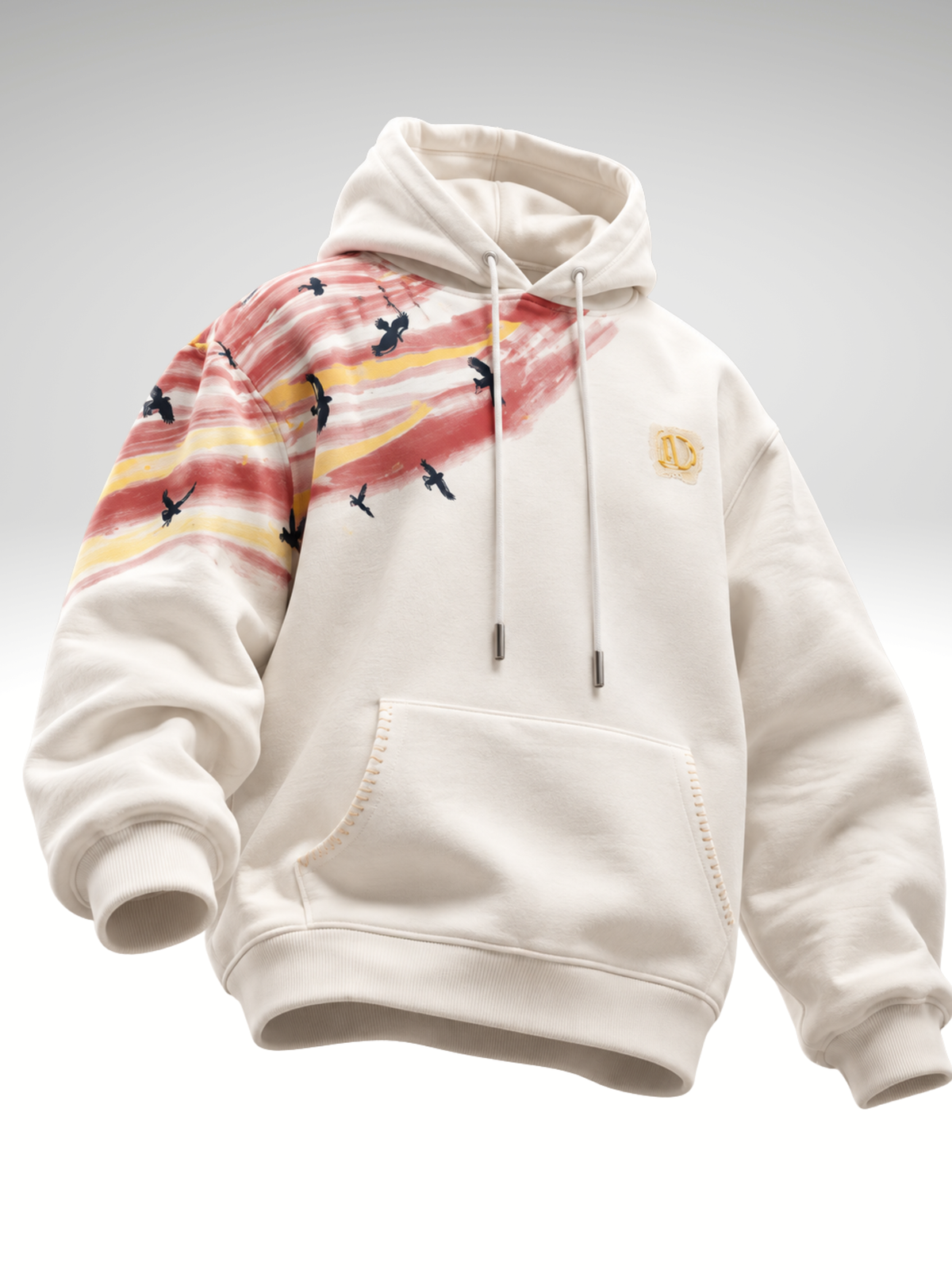Saahas Handcrafted Hoodie White - Men