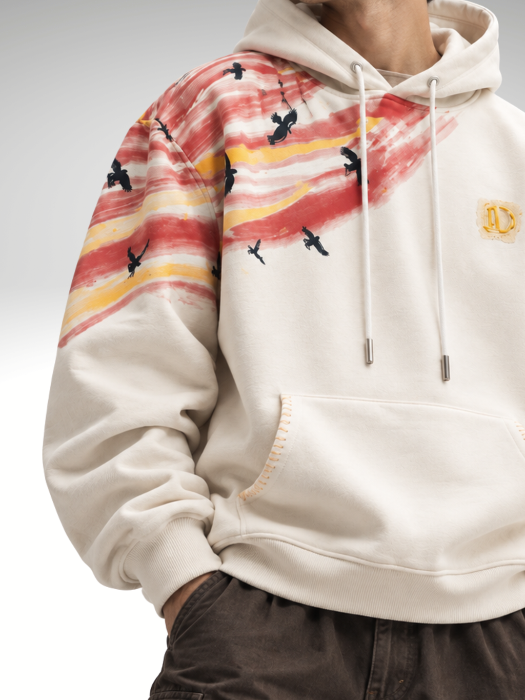 Saahas Handcrafted Hoodie White - Men