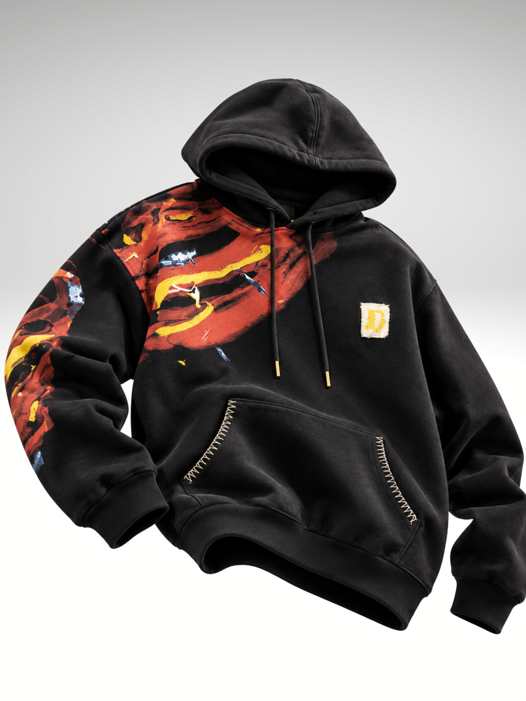 Saahas Handcrafted Hoodie Black - Men