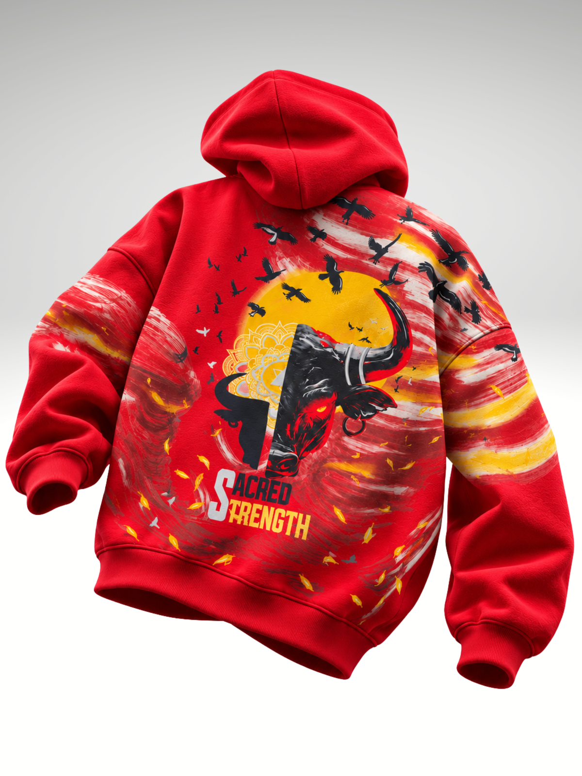 Saahas Handcrafted Hoodie Red - Men