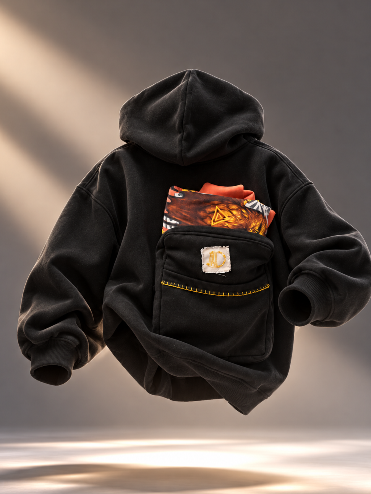 Safarnama Travel Uni BagPack Black hoodie - Women