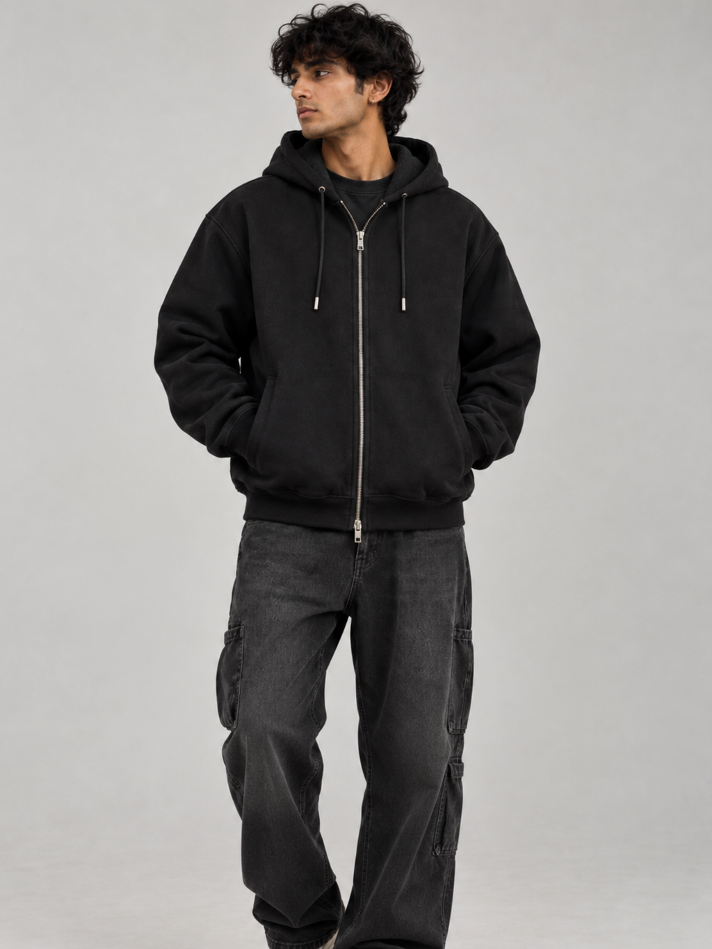 Safarnama Travel Uni BagPack Black hoodie - Men