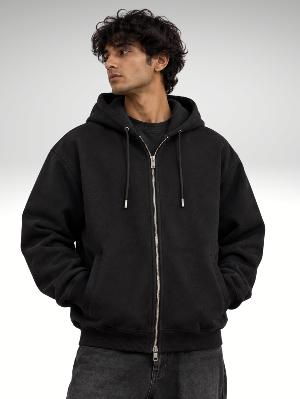 Safarnama Travel Uni BagPack Black hoodie - Men