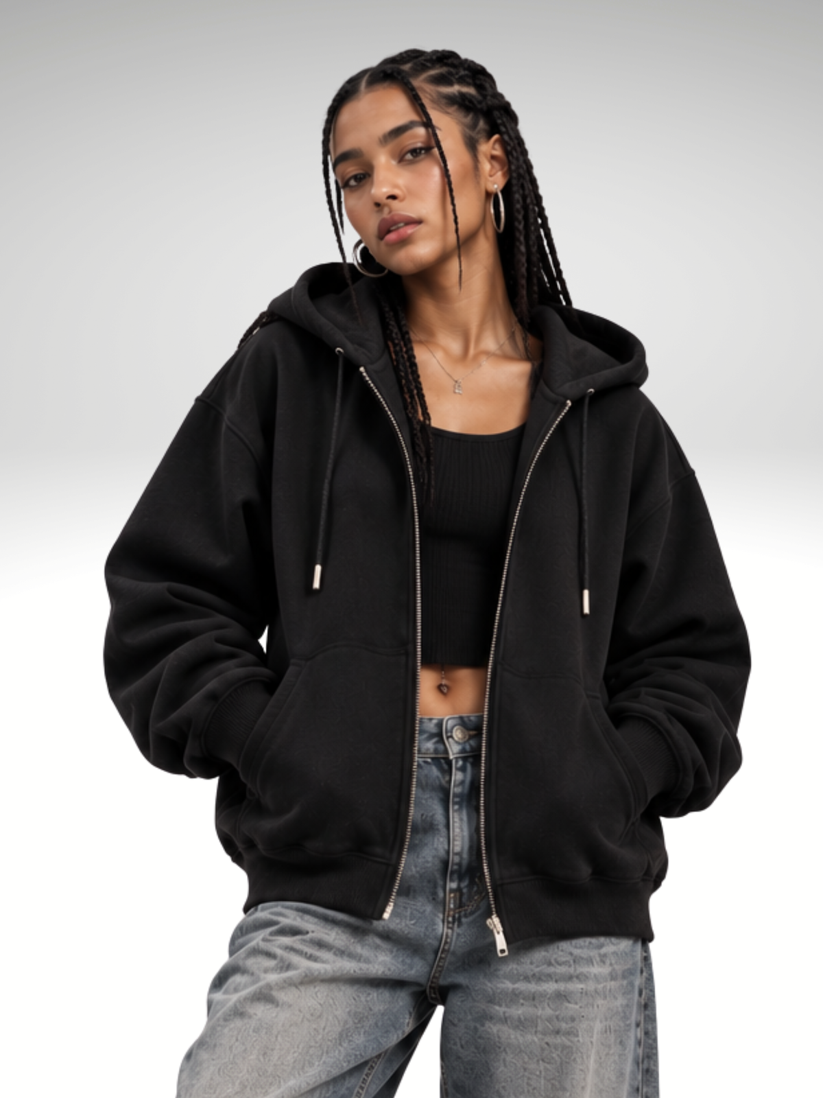 Safarnama Concert BagPack Black hoodie - Women