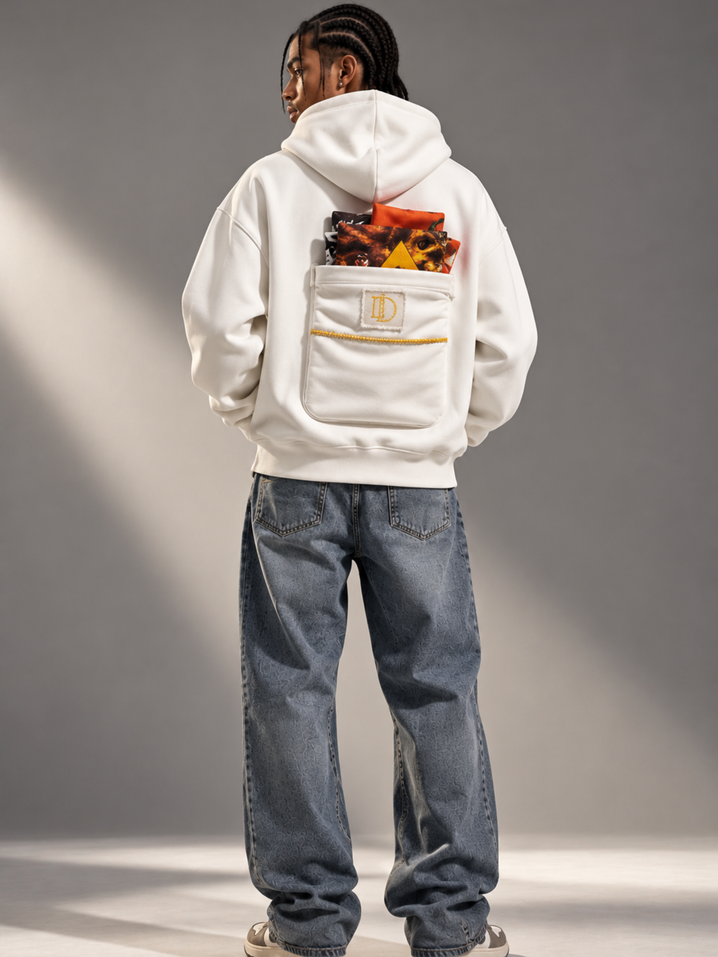 Safarnama Concert BagPack White hoodie - Men