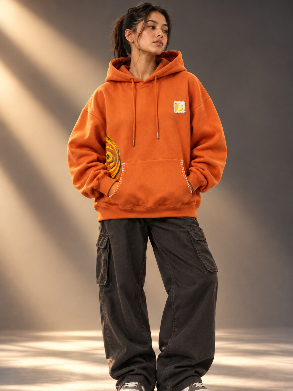 Shaurya Handcrafted Hoodie Melon-Women