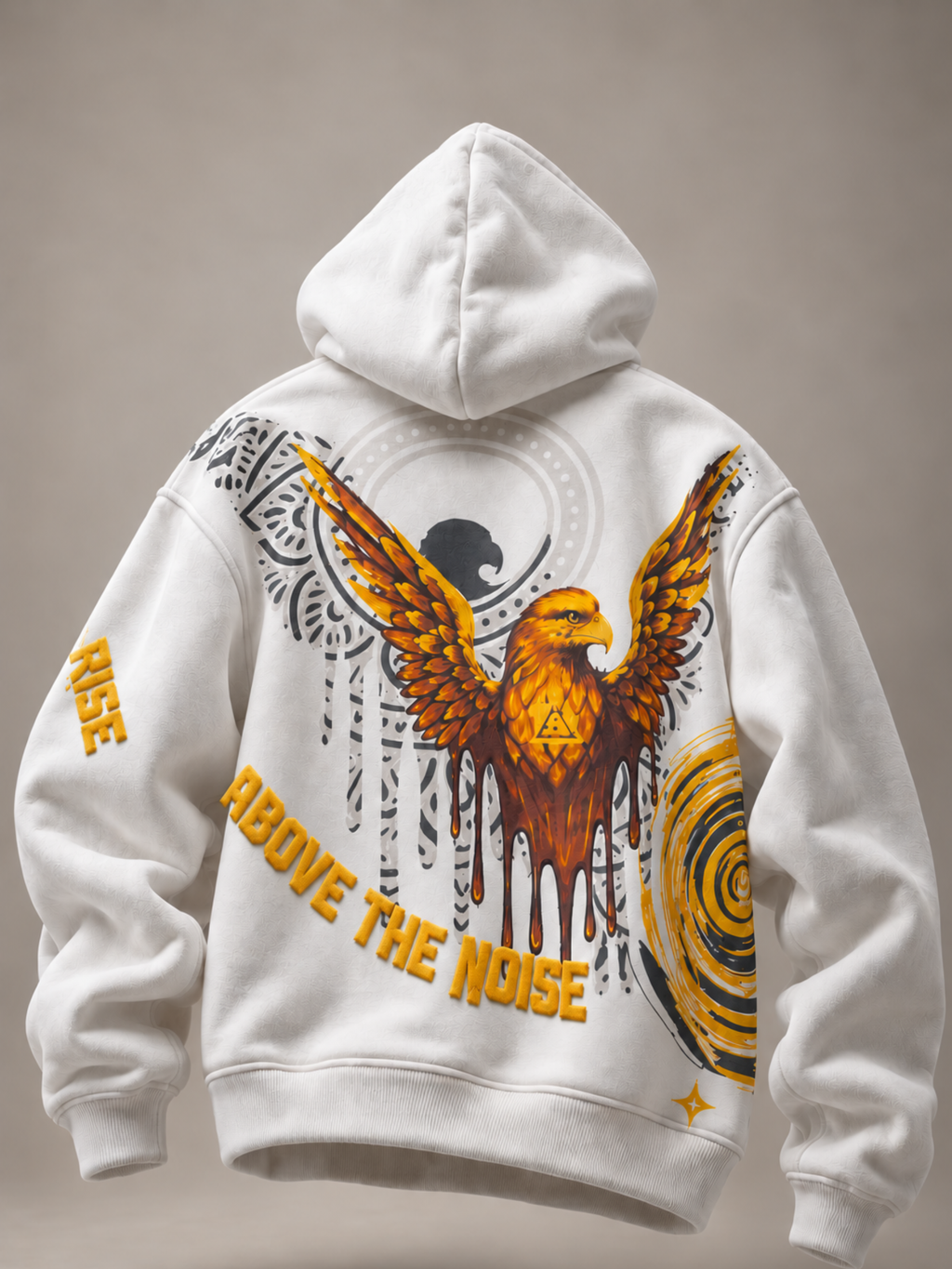 Shaurya Handcrafted Hoodie White-Men