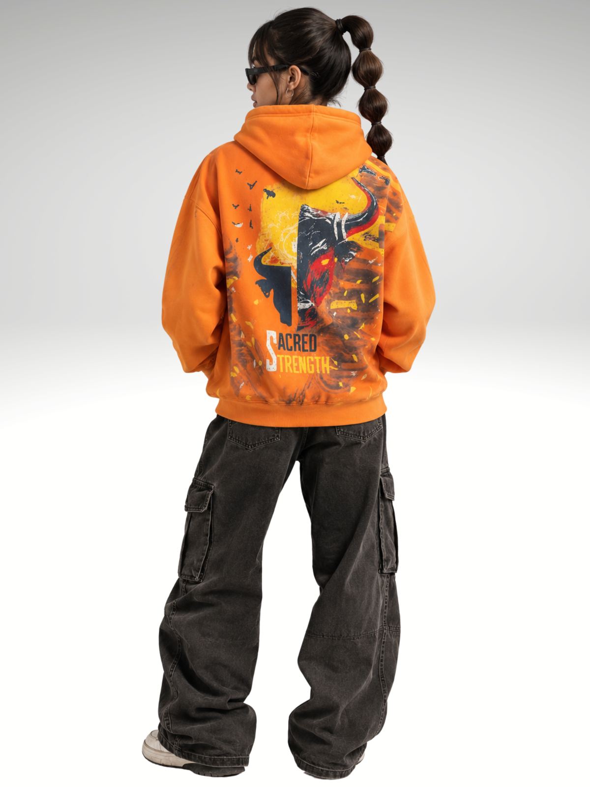 Saahas Handcrafted Hoodie Orange Melon - Women