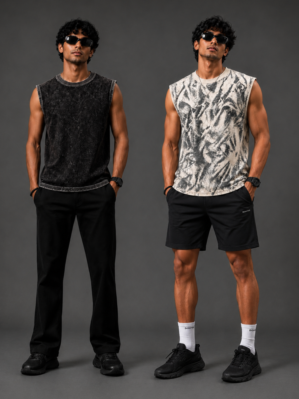 Pack Of 2 Vest PMBlack + KFWhite - Men's Combo