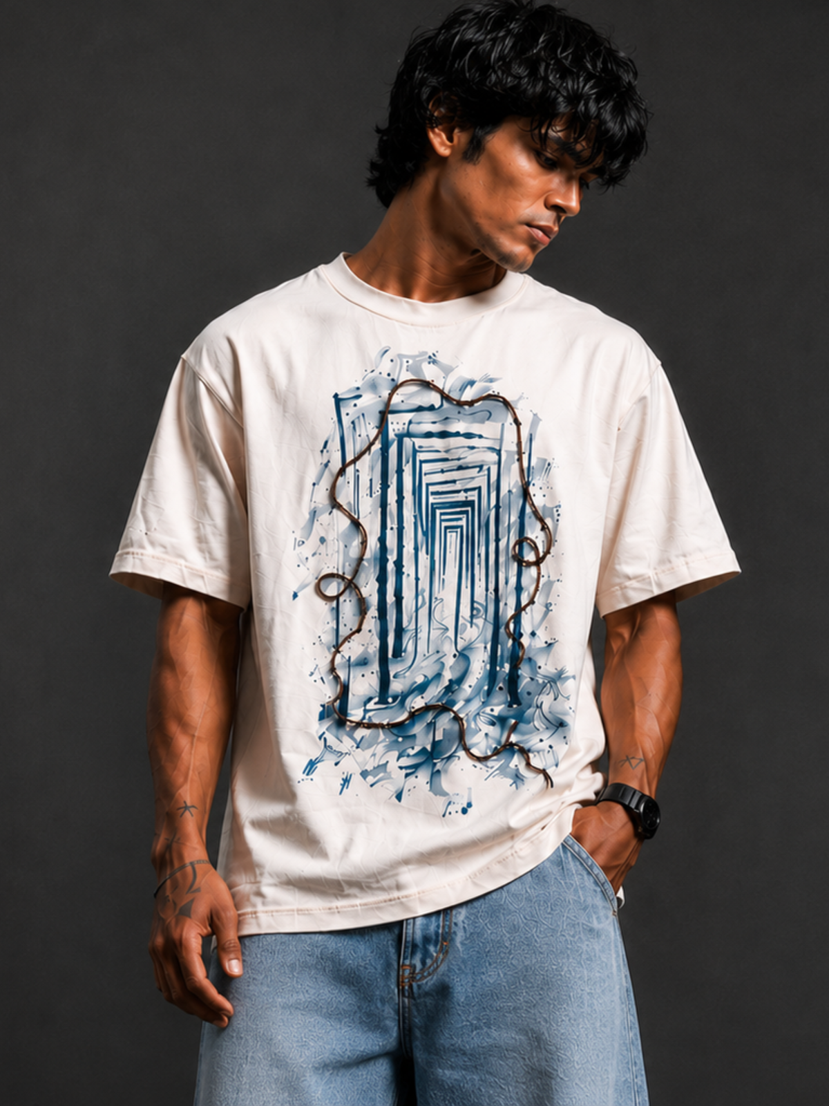 Reverie Oversized Tee White - Men