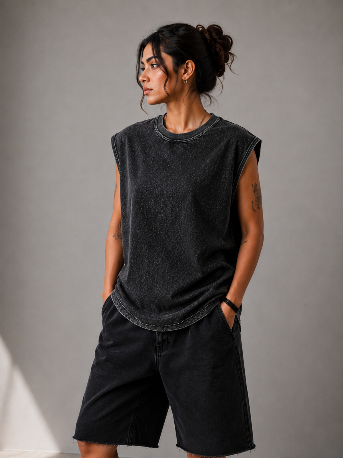 PulseMax Black Athletic Vest - Women