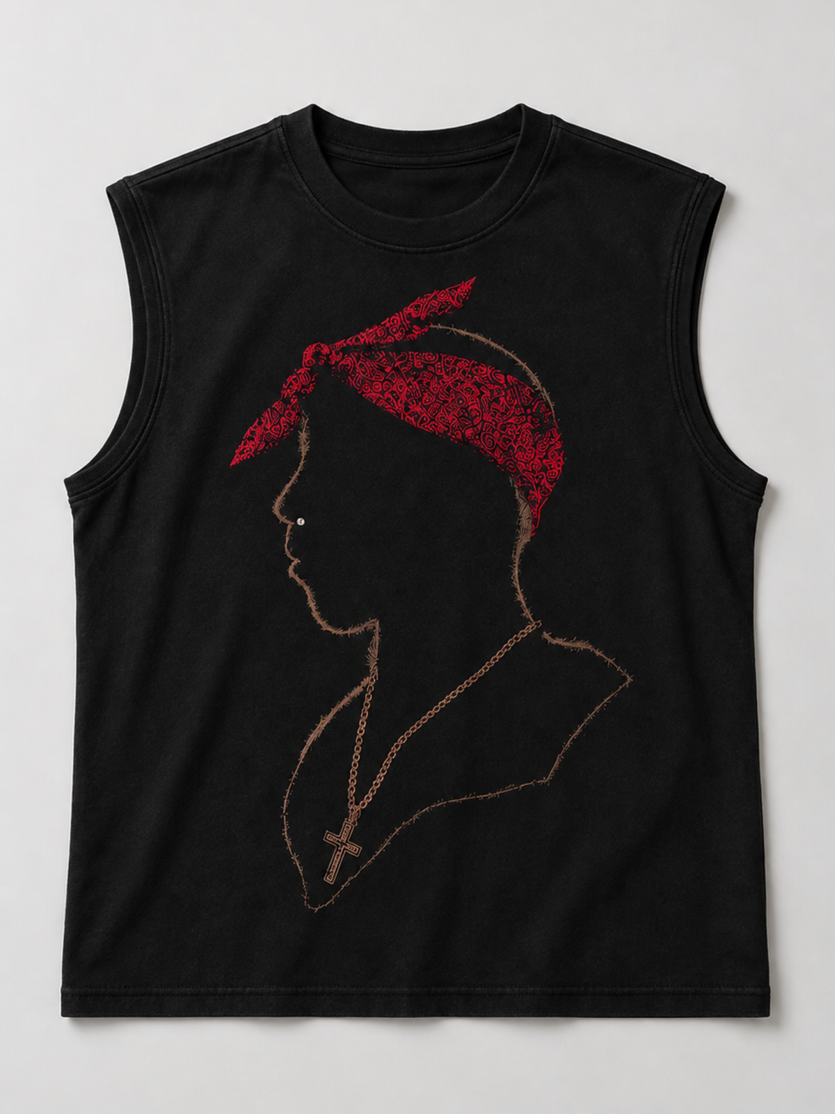 Matte Black Vest - Men
