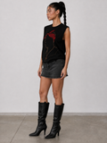 Matte Black Vest - Women