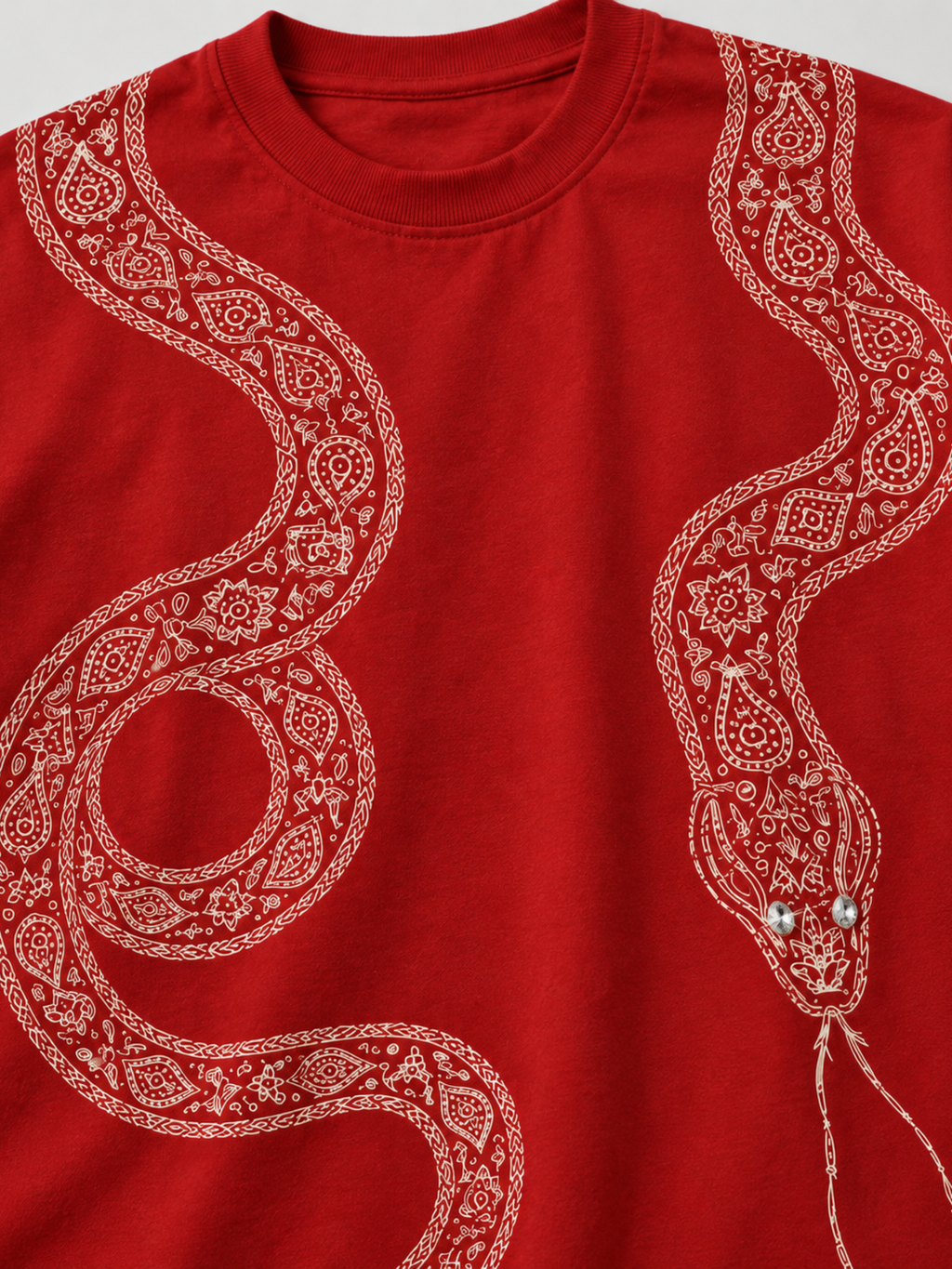 Naga 2.0 Oversized Tee Detachable Sleeves Red-Women