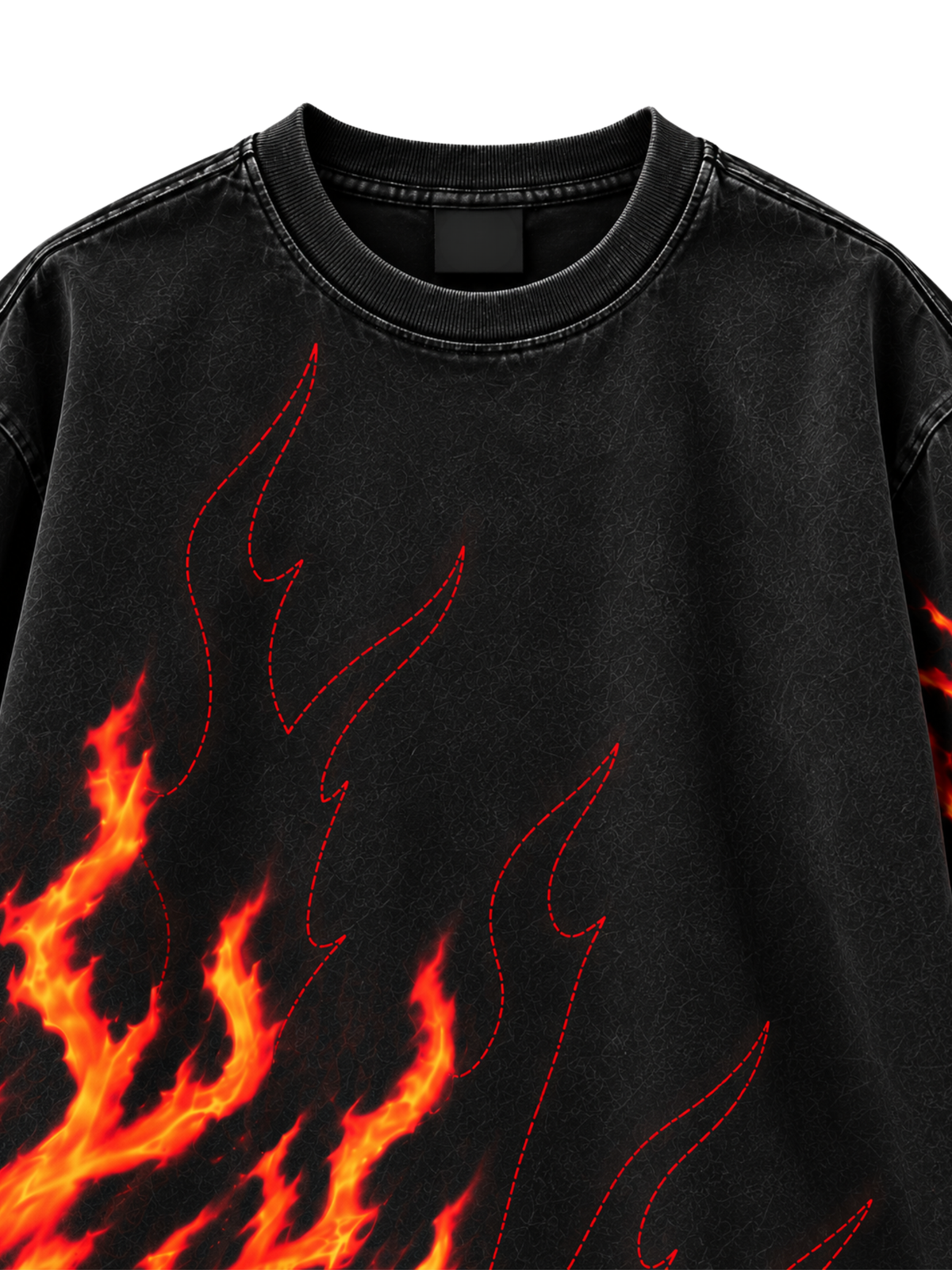 Ablaze Oversized Tee Detachable Sleeves Black-Men