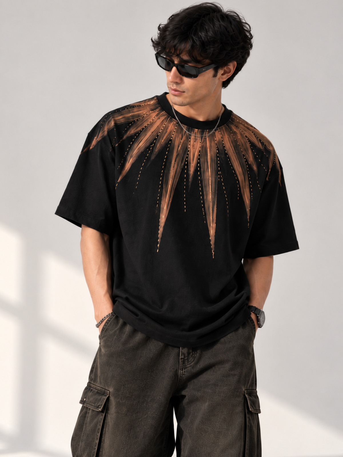 Inferno 2.0 Oversized Tee Detachable Sleeves Black-Men