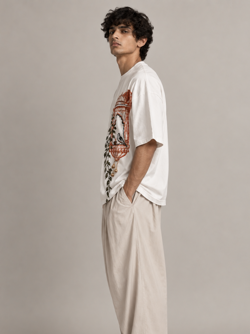 Angan Oversized Tee+CropTop-Couple Combo