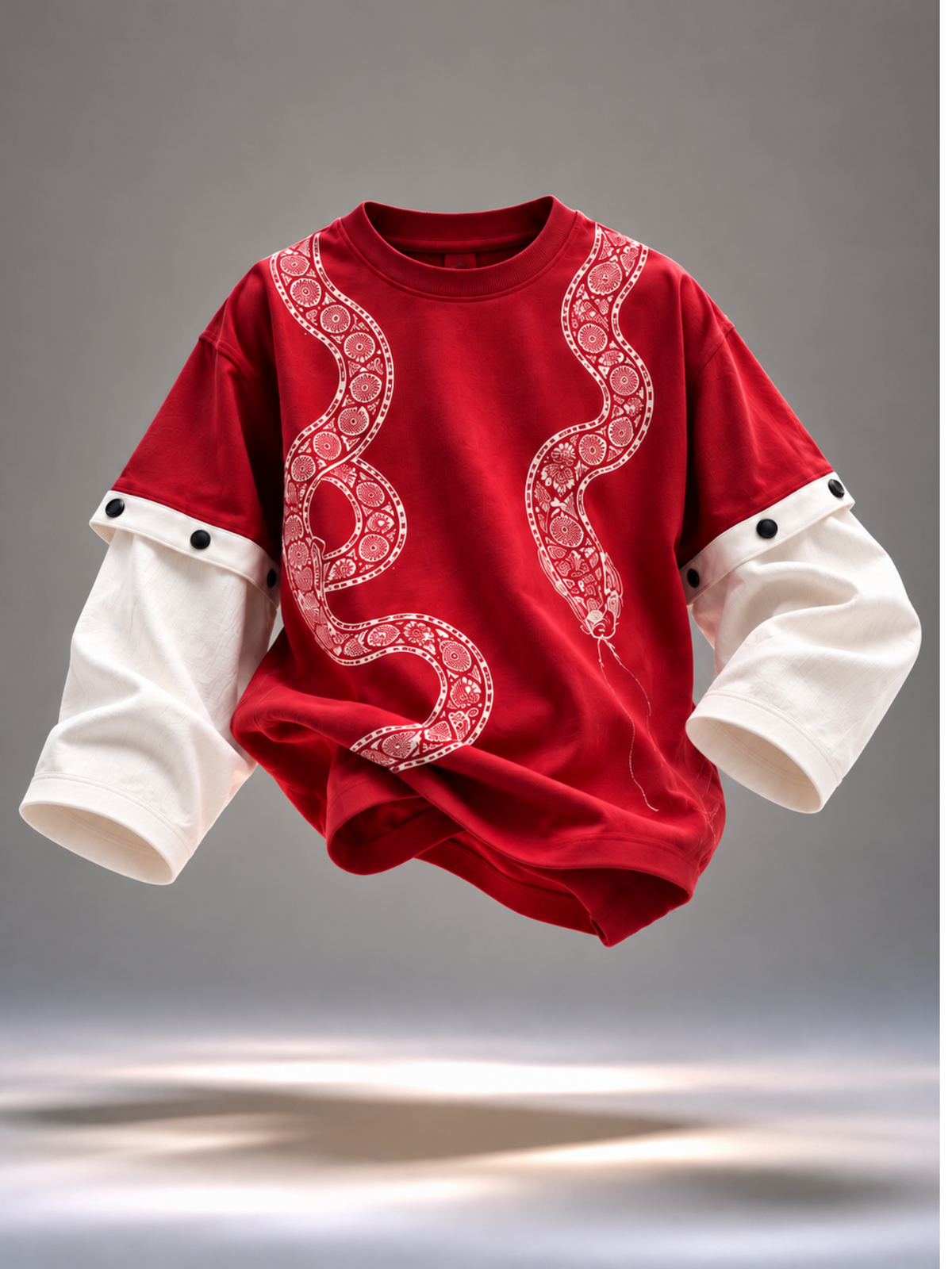 Naga 2.0 Oversized Tee Detachable Sleeves Red-Men