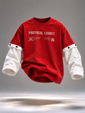Protocol 2.0 Oversized Tee Detachable Sleeves Red-Men