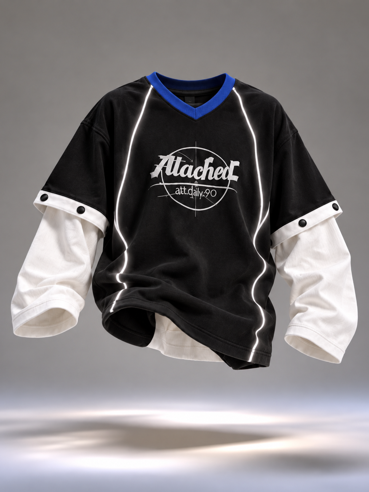 Jersey 2.0 Oversized Tee Detachable Sleeves Black-Men