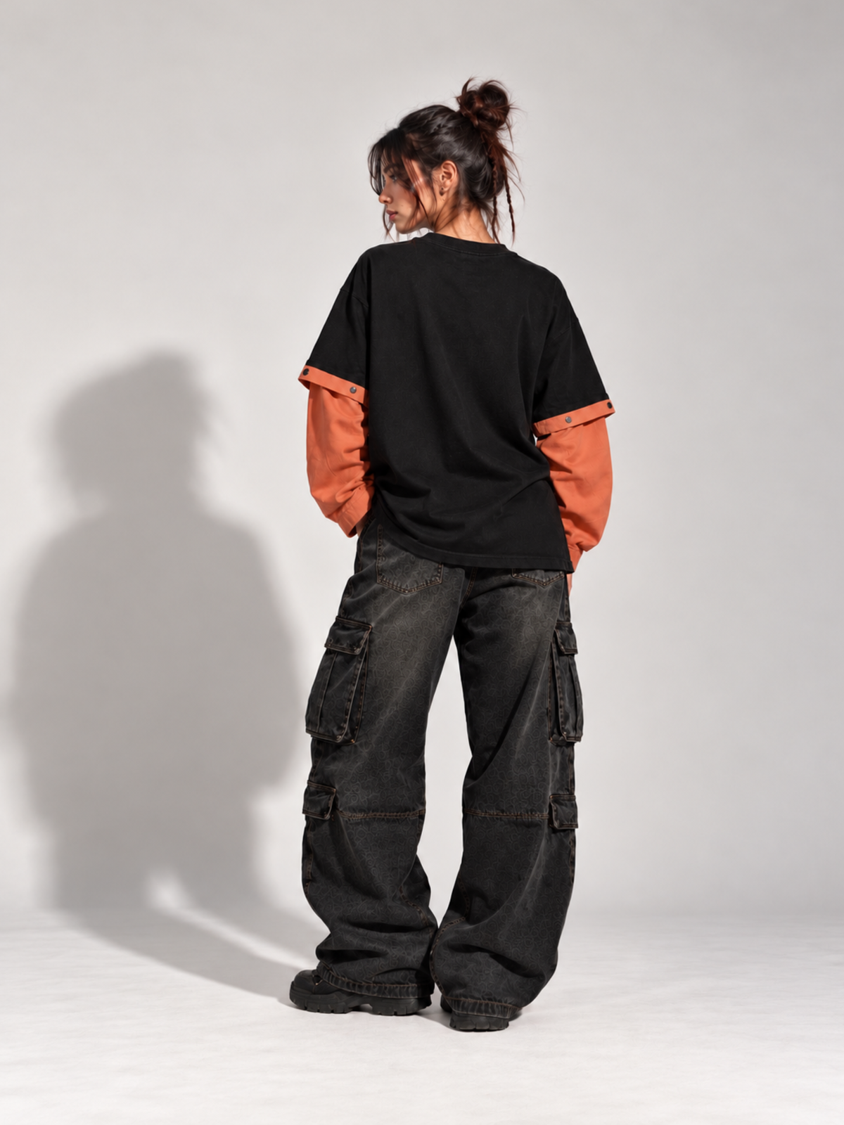 Saap Seedhi 2.0 Oversized Tee Detachable Sleeves Black-Women
