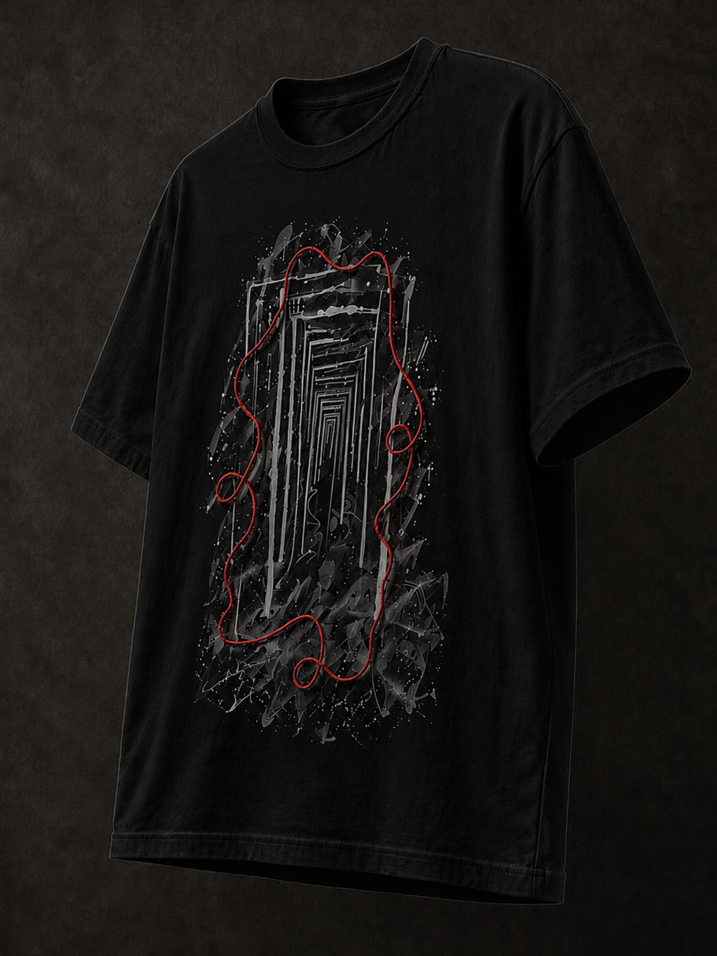Reverie 2.0 Oversized Tee Detachable Sleeves Black-Men