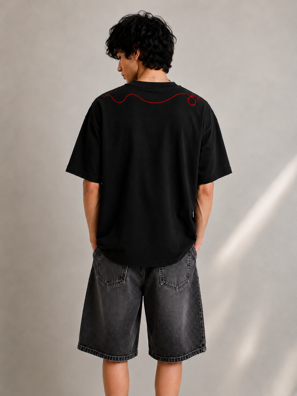 Saap Seedhi Oversized Tee - Black Men