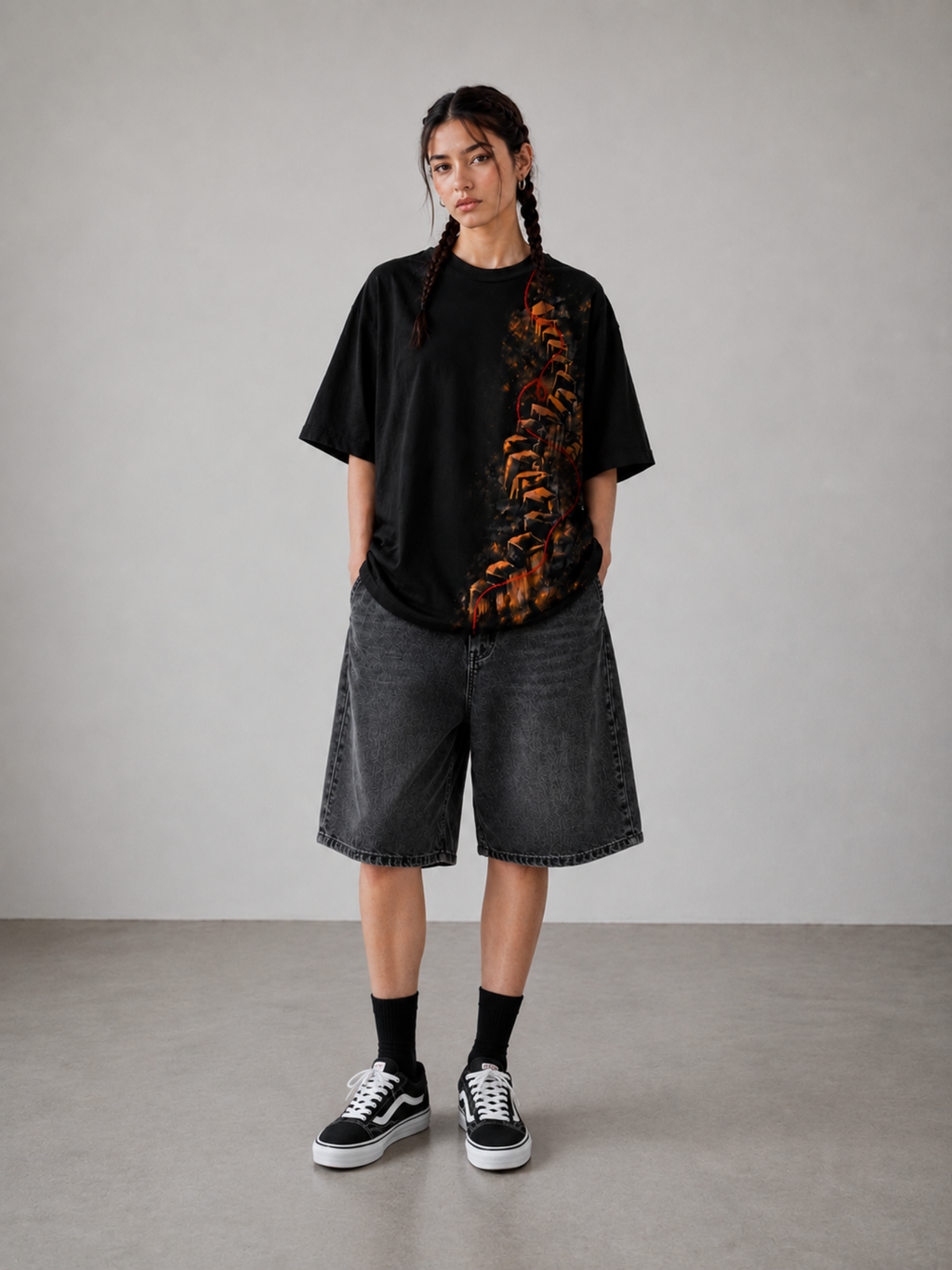 Saap Seedhi Oversized Tee - Black Women