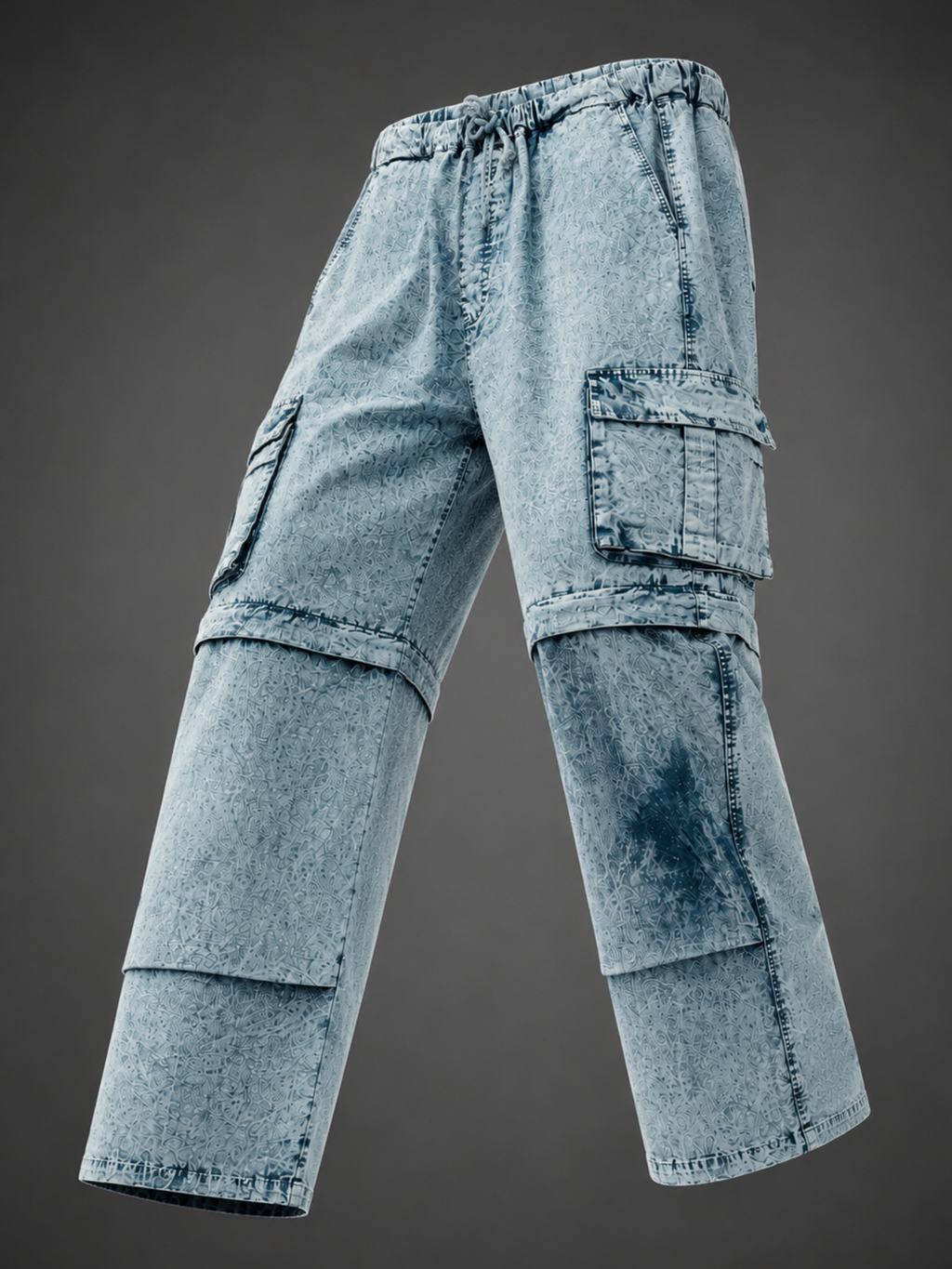 Waves Multi Functional Cargo n Shorts Blue - Men