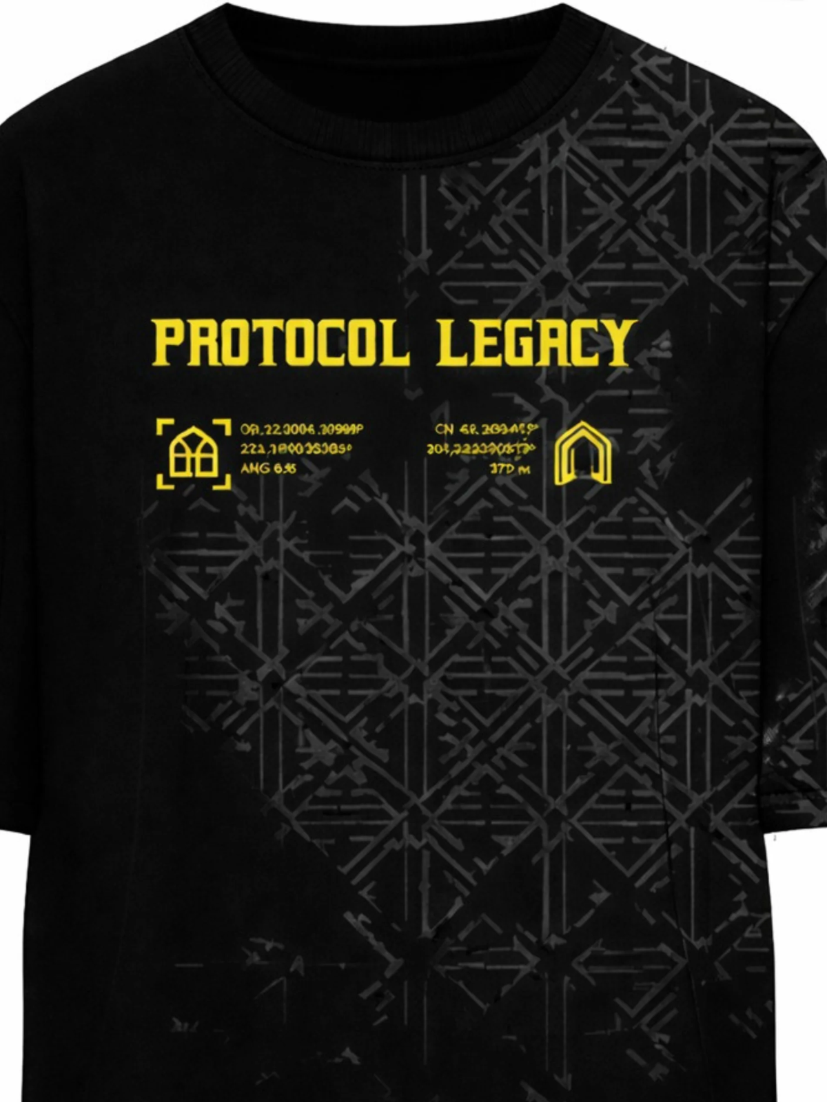 Protocol Oversized Black Tee - Men