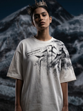 Mount Everest Oversized White Tee - Women
