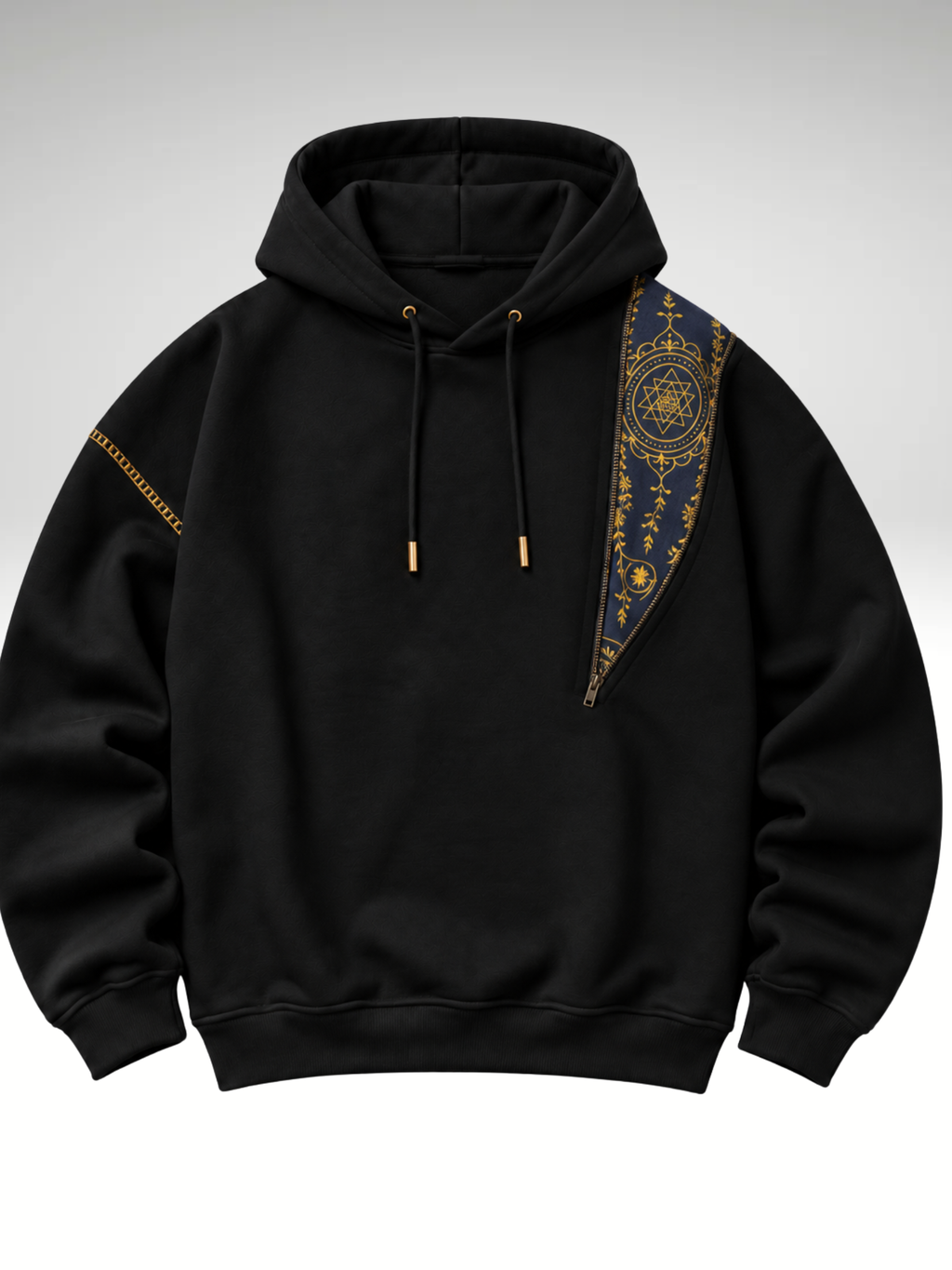 Cosmic Extra Drop Black Hoodie-Women